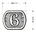 šířka: 22 mm; výška: 18 mm